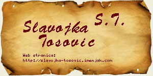 Slavojka Tošović vizit kartica